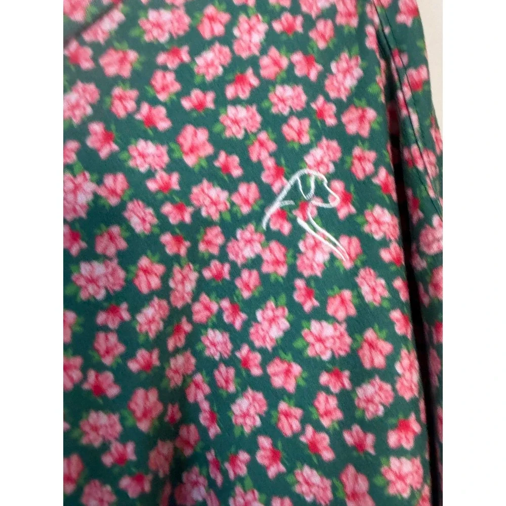 Rhoback Men's The Master's Azalea Golf Hoodie Green Pink Floral XXL Pullover